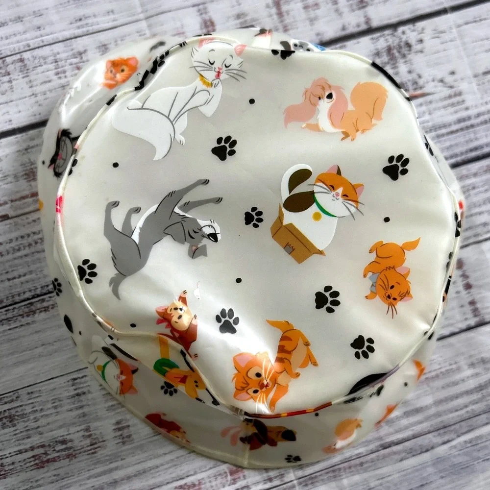 Disney Parks Reigning Cats and Dogs Rain Bucket PVC Vinyl Hat Clear Rain Gear